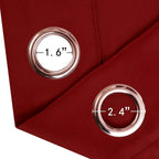Blackout Curtains 52 x 120 Inch Long Red Curtains Set of 2 Panels Room - Image 5