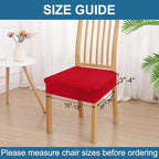 Smiry Waterproof Seat Covers for Dining Room Chairs Set of 4, Stretch Jacquard - Image 2