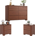 YANSNWO Modern Minimalist Dresser and Nightstand Sets 3 Piece Bedroom Set by YANSNWO
