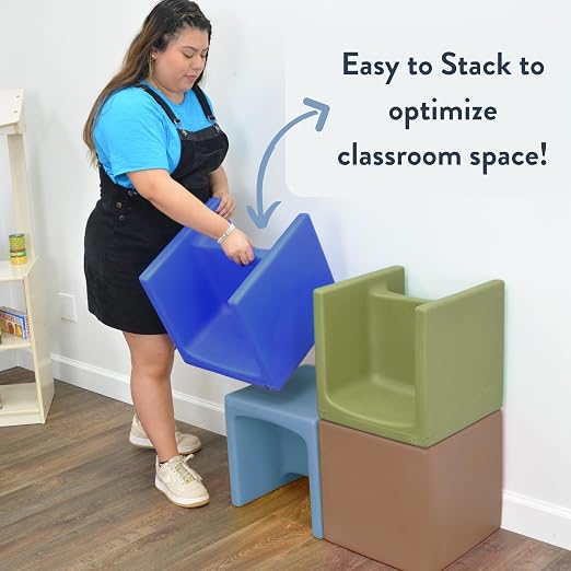 Children's Factory Cube Chair for Kids, Flexible Seating Classroom Furniture - Image 9