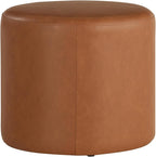 Lifestyle Solutions 19” Wentworth Ottoman Round Faux Leather Bench, Stationary - Image 3