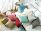 Stellhome Rectangle Farmhouse Burlap Throw Pillow Covers Solid Linen Pillowcase - Image 4