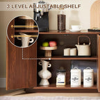 64'' Fluted TV Stand for TVs up to 75'', Modern Long Media Console - Image 4