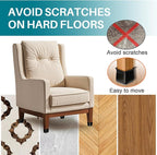24 Pcs Chair Leg Floor Protectors Square - Image 2