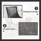 Upholstered Dining Chairs Set of 2, Modern Fabric Side Chairs - Image 5