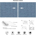 Blue Grasscloth Wallpaper Peel and Stick 472inch Textured Linen Contact Paper - Image 4