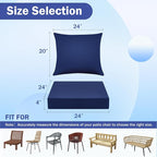 IASEAHK Outdoor Seat Cushion Set, Waterproof & Fade Resistant Patio Chair - Image 2