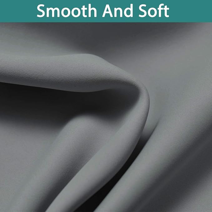 Yakamok Grey Blackout Curtains 54 Inches Long - Image 7