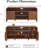 Entertainment Center for Living Room, Curved TV Stand - Image 8