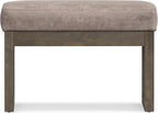 SIMPLIHOME Milltown Small Ottoman Bench - Image 5