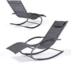 Outdoor Lounge Chairs with Removable Pillow, Pool Chaise Lounge Chairs Set of 2 - Image 7