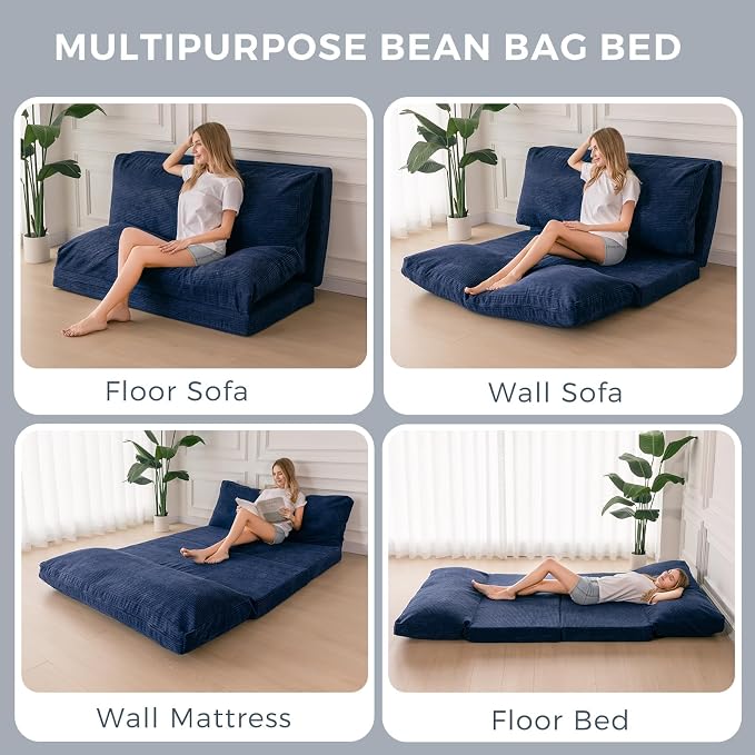MAXYOYO Folding Sofa Bed, Floor Sofa Convertible Sleeper Chair - Image 4