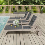 Sundale Outdoor Olefin Quilted Lounge Cushion Set of 4, Patio Foldable Chaise - Image 9