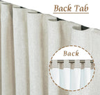 Stone 100% Blackout Linen Curtains 63 Inches - Image 2