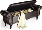 ZZW Storage Ottoman Bench, Tufted Bed Benches by zzw
