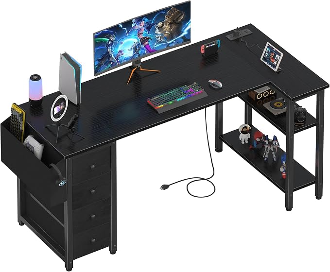 Lufeiya L Shaped Gaming Desk by LUFEIYA