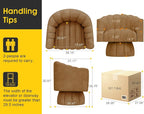 Dewhut Swivel Accent Chair, 360° Swivel Barrel Chair - Image 2