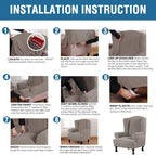 H.VERSAILTEX Wing Chair Slipcover Chair Covers - Image 6