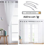 NICETOWN White Sheer Curtains 84 inches Long, Chiffon Semi Sheer Curtain Panels - Image 7