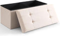 Storage Ottoman Bench Foldable Seat Footrest End of Bed Ottoman by CUYOCA-MakeYouFeelComfort