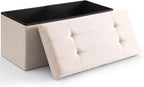 Storage Ottoman Bench Foldable Seat Footrest End of Bed Ottoman by CUYOCA-MakeYouFeelComfort