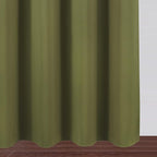 Blackout Curtains 38 x 84 inch/Olive Green Curtains Set of 2 Panels/Thermal - Image 9