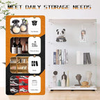 Beauty4U 2-Door Glass Display Cabinet, Collection Display, Quick Installation - Image 4