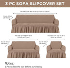 Fanfanwin 3 Pcs Sofa Slipcover Set - Image 2