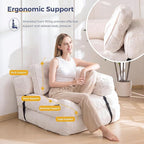 MAXYOYO Folding Sofa Bed, L-Shaped Convertible Sofa Foldable Sleeper Couch - Image 5
