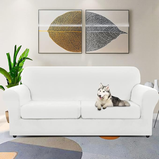 ZNSAYOTX Oversized Velvet 3 Piece Couch Cover - Image 2