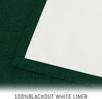 Yakamok Dark Green Linen Textured Curtains 96 Inches Long - Image 3
