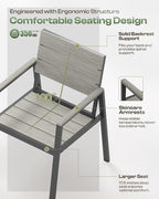 Outdoor Dining Set for 4, Patio Table and Chairs Set - Image 3