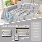 DREAMINGO Sofa Covers Washable Thick Chenille Couch Cover - Image 6
