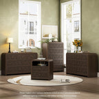 Oak&Sparrow Rattan Nightstand Set of 2, 23.6'' Rattan End Table - Image 3