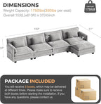 ELUCHANG Oversized 153" Modular Sectional Sofa, Comfy Cloud Couch, L Shaped - Image 2