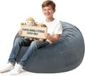 Lukeight Stuffed Animals Storage Bean Bag Chair Cover by Lukeight
