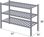 ROMGUAR CRAFT 3 Tier Bamboo Shoe Rack - Image 3