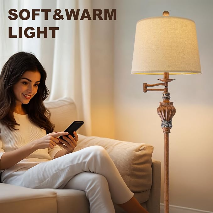 G-SAFAVA 61" Vintage Floor Lamp - Image 4