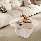 Round Glass Coffee Table for Living Room - Image 6