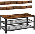 HOOBRO Hall Tree Entryway Storage Bench, Coat Rack Shoe Bench, Shoe Rack by HOOBRO