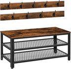 HOOBRO Hall Tree Entryway Storage Bench, Coat Rack Shoe Bench, Shoe Rack by HOOBRO