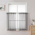 Chyhomenyc Sheer Curtains Tiers 42W x 24L Inches, Light Filtering Small Curtains by Chyhomenyc