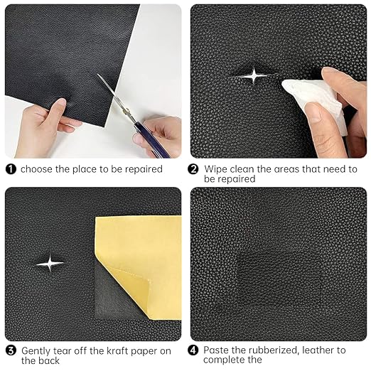 Cindy's Tape Leather Repair Patch Tape Kit Black 3 x 60 inch Self Adhesive - Image 4
