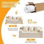 Erament Convertible Futon Sofa Bed Couch, Compression Boneless Floor Couch Sofa - Image 7