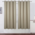 Beige Thermal Blackout Curtains/52 x 72 Inch/Set of 2 Panels Room Darkening by Lemomo