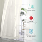 Sheer Curtains Ivory 144 inch Extra Long, Elegant and Airy Drapes Translucent - Image 7