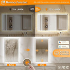 ENZE 28"x 48" Smart Lighted Bathroom Mirror - Image 4