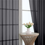 Black Bedroom Curtains 96 Length - Image 3