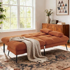 COMHOMA 72″ Futon Sofa Bed, Convertible Fabric Futons Couch - Image 7