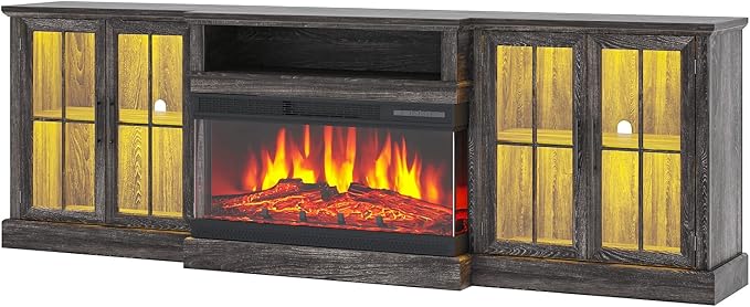 98" Farmhouse TV Stand with 36" Fireplace - Image 7